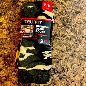 Trufit Camo Socks 1 Pack @ 2Pair/Pack Tough Crew New NWT